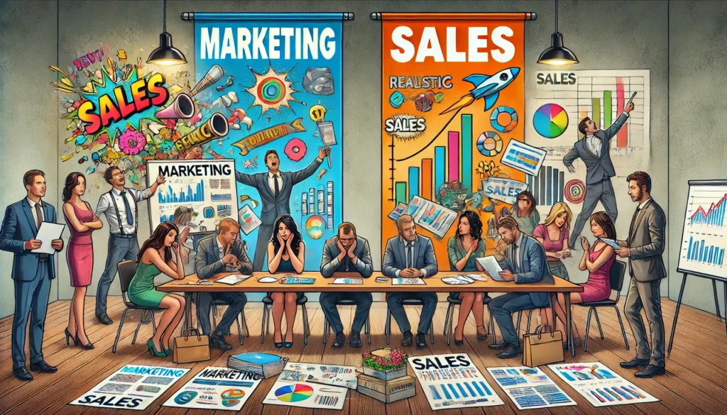 What often goes wrong when it comes to collaboration between marketing and sales